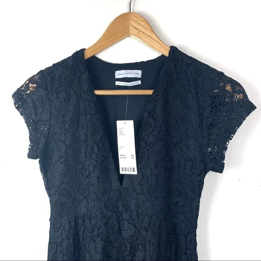 NWT Urban Outfitters Imogen Lace Midi Dress Sz S - Picture 6 of 13